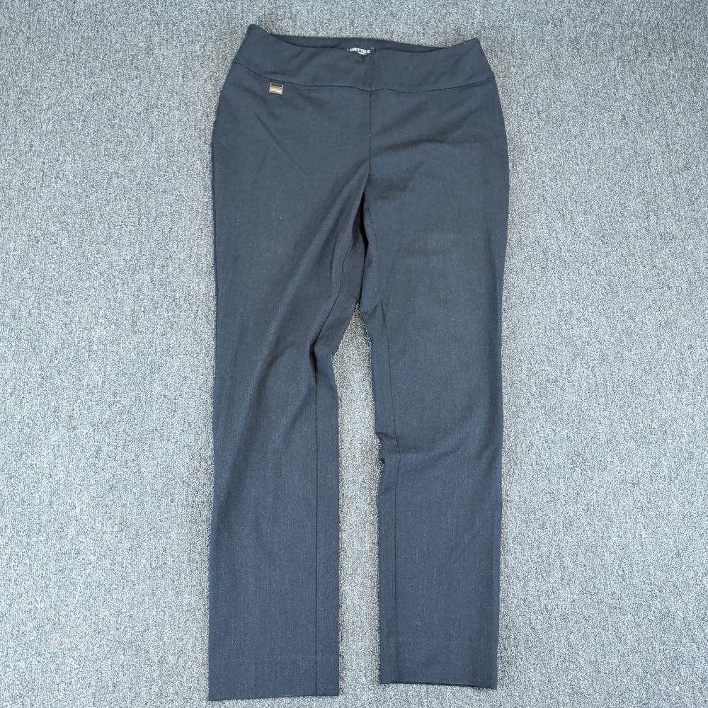 Lisette L Montreal Women Size 10 Dress Pants Charcoal Black Pull On Slim Leg 30"